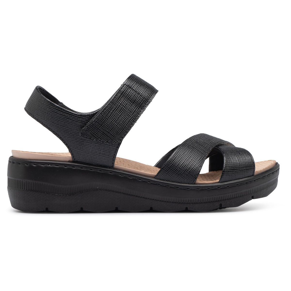 PICCADILLY - Sandalia Mujer Anabela SPA Negro Piccadilly