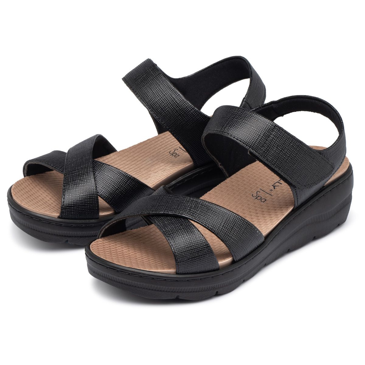 PICCADILLY - Sandalia Mujer Anabela SPA Negro Piccadilly