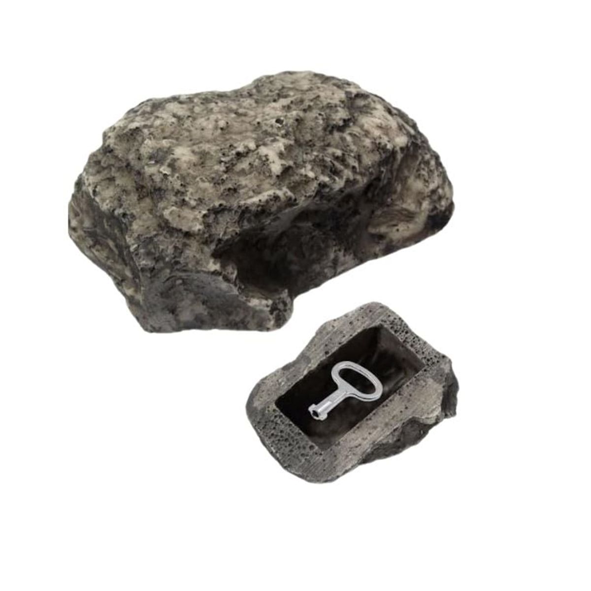 CRUSEC - Caja Escondite De Llaves Seguro Camuflaje Forma De Piedra