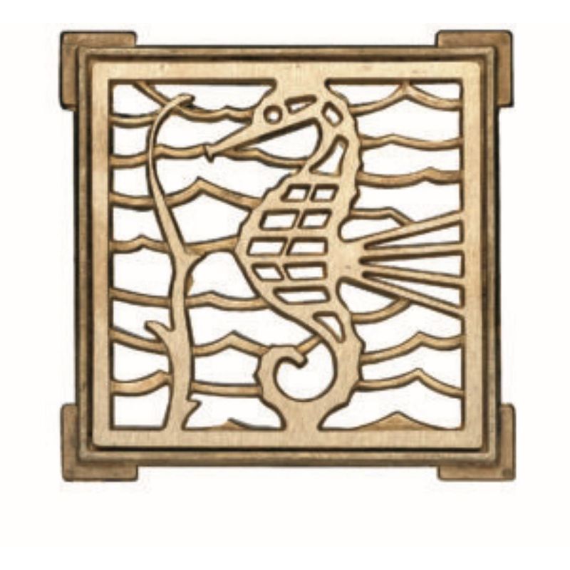 POLI - Rejilla Pileta Cuadrada 140mm Bronce POLI