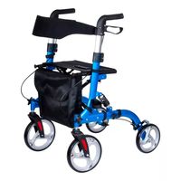 Andador Ortopedico Burrito Plegable Adulto Aluminio 4 Ruedas