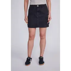 SIOUX - Falda Mujer Negro Bolsillos Costado