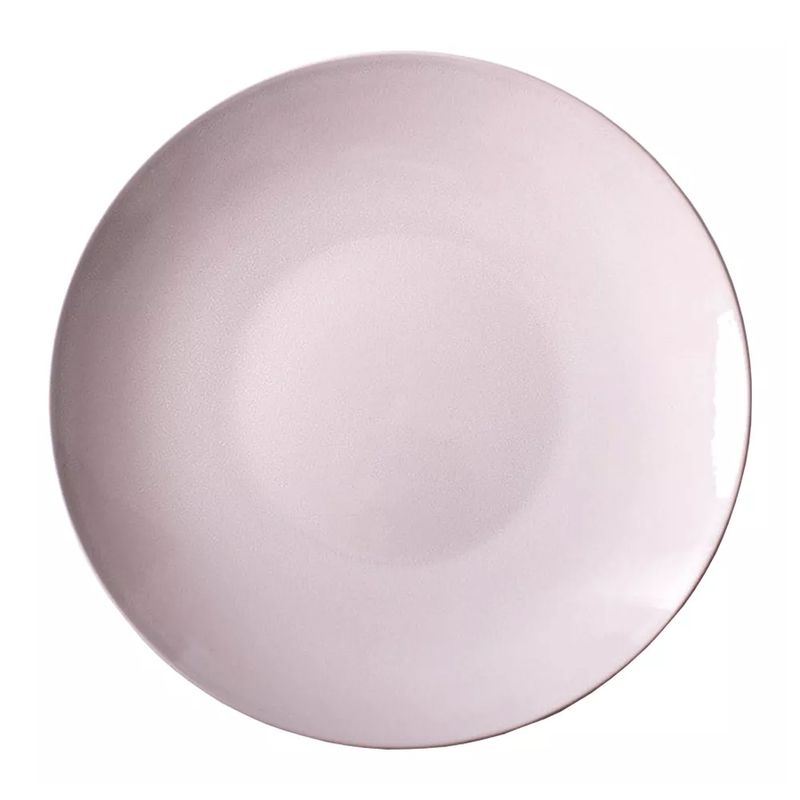 GENERICO - Plato Llano De Fondo Cerámica Liso Color Beige 275mm X4
