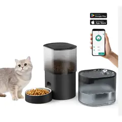 GENERICO - Dispensador Wifi De Comida De Mascotas + Pileta De Agua