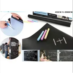 GENERICO - Papel Pizarra Adhesiva Negra