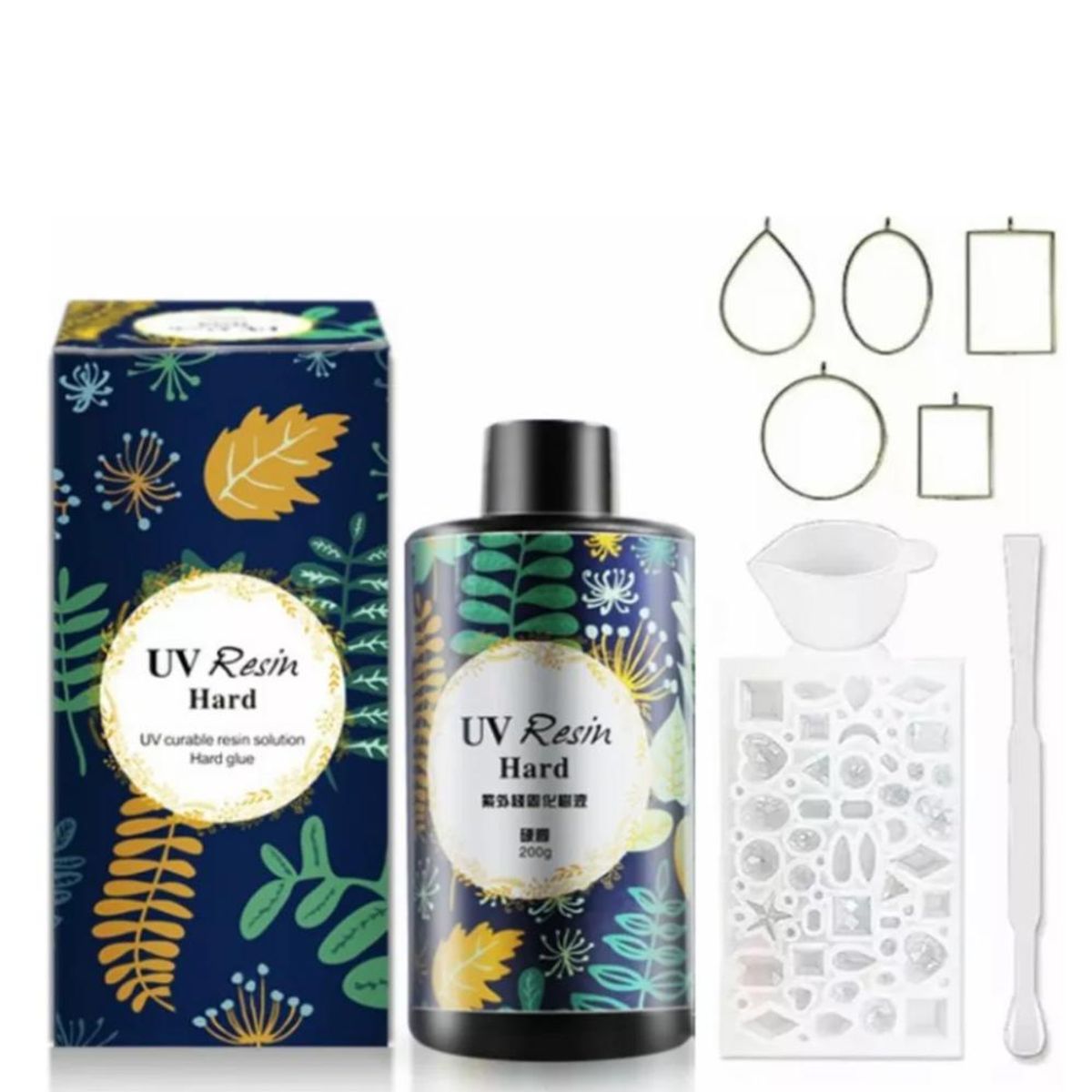DETODOYMAS - Kit Resina Uv 200g Crystal De Secado Rapido