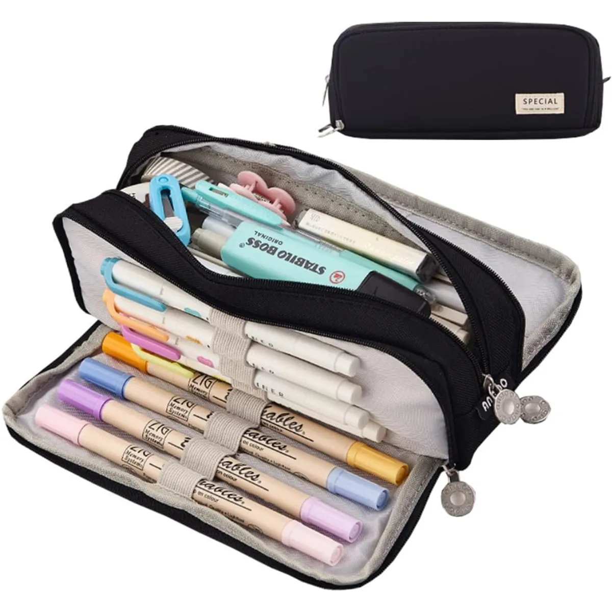 GENERICO - Estuche Para Lapices Escolar Tres Capas Gran Capacidad