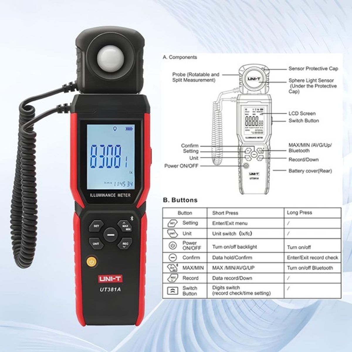 UNI T - Luxometro UNI-T  UT381A