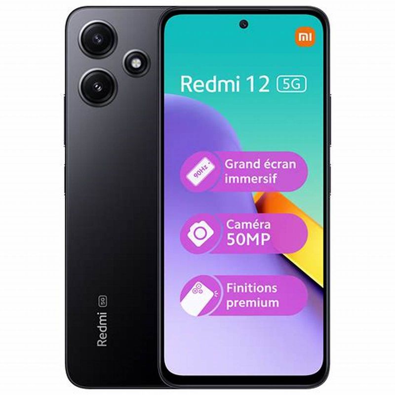 XIAOMI - XIAOMI REDMI 12 5G 8GB DE RAM 256GB MIDNIGHT BLACK