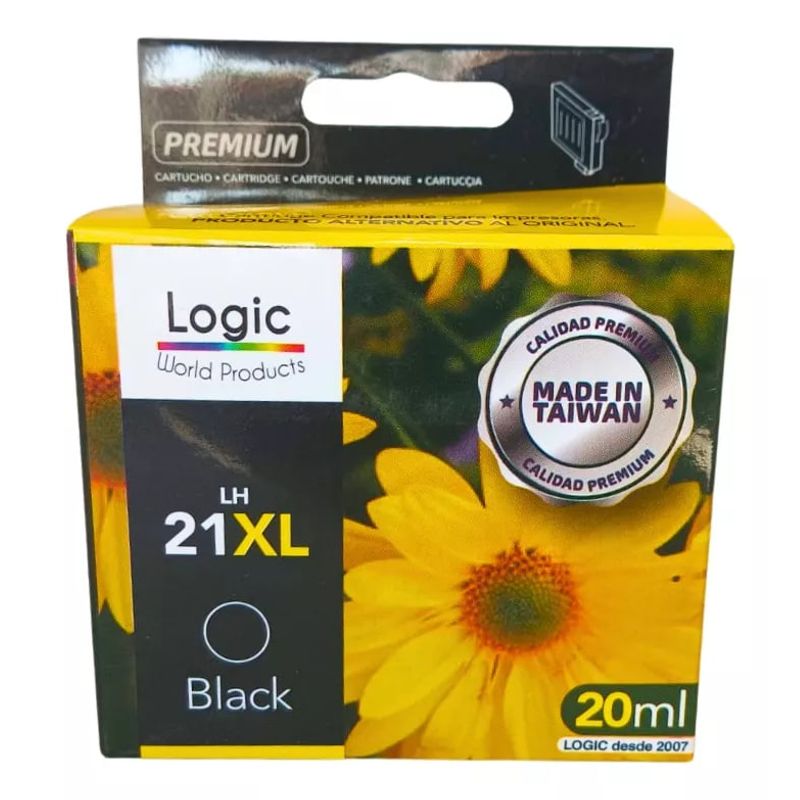LOGIC - Cartucho Alternativo 21XL Negro 20 ml Alternativo Logic