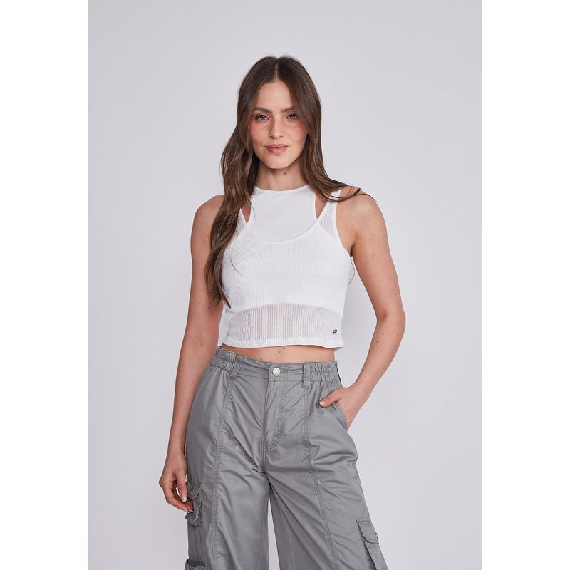SIOUX - Peto Mujer Blanco Sobre Peto Sioux