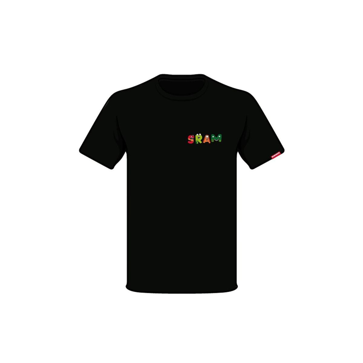 SRAM - Polera SRAM Manga Corta S2208 Negro