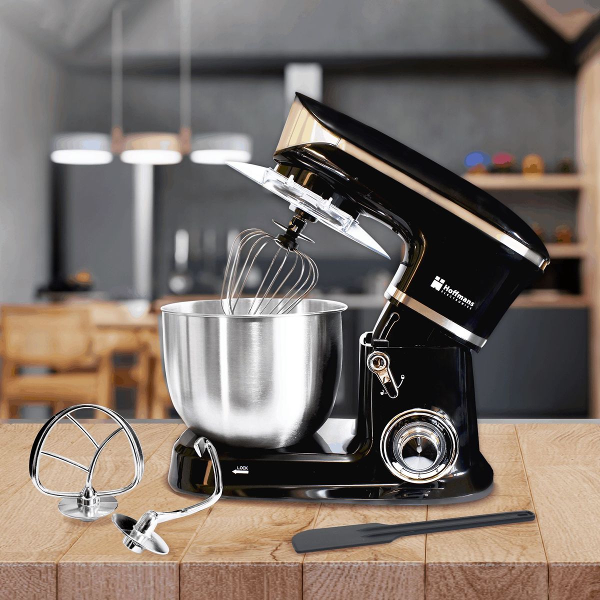 HOFFMANN - Batidora Pedestal 1200 watts 6 Litros Capacidad