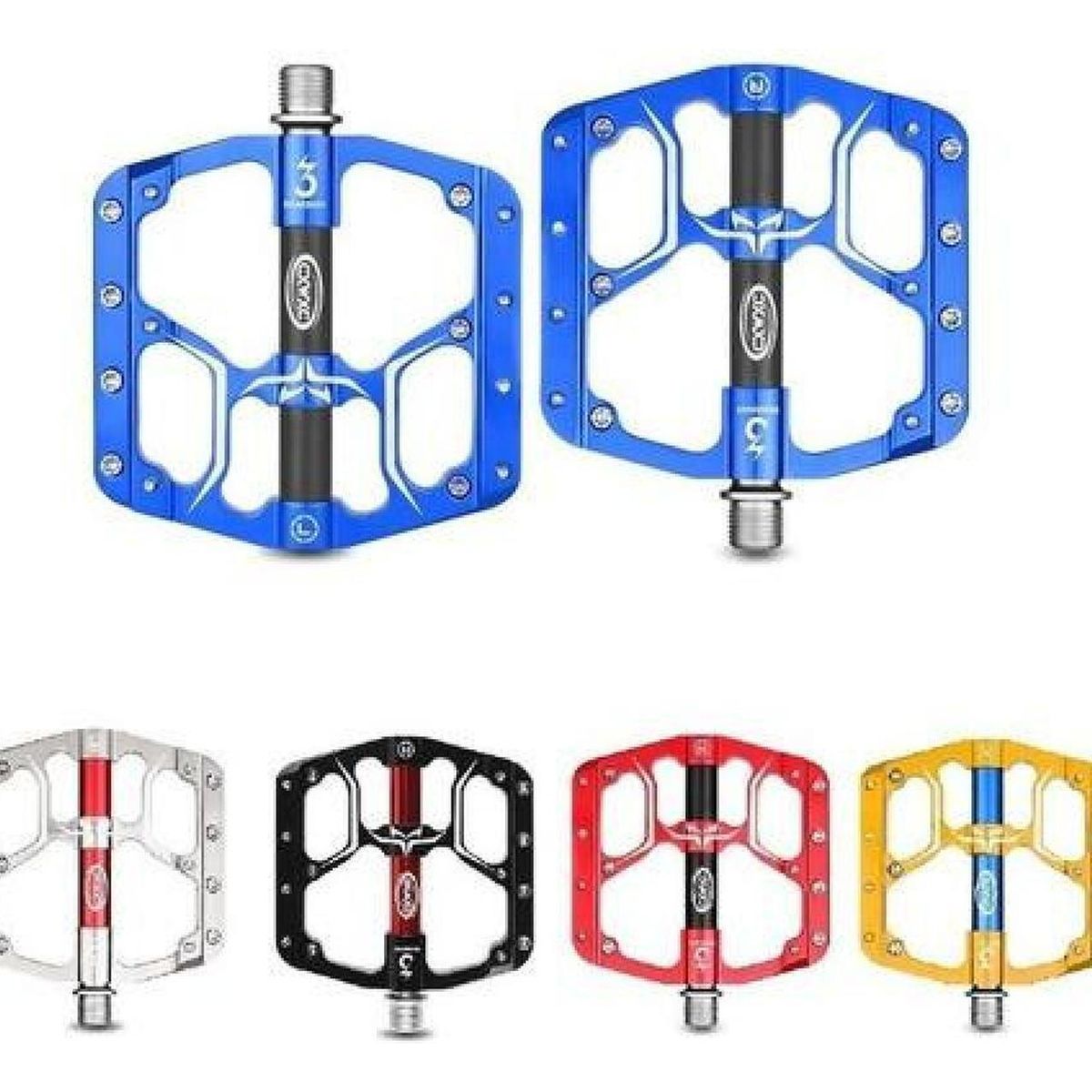 GENERICO - Pedales Plataforma Sellado Alta Calidad Mtb Enduro Downhill - Azul