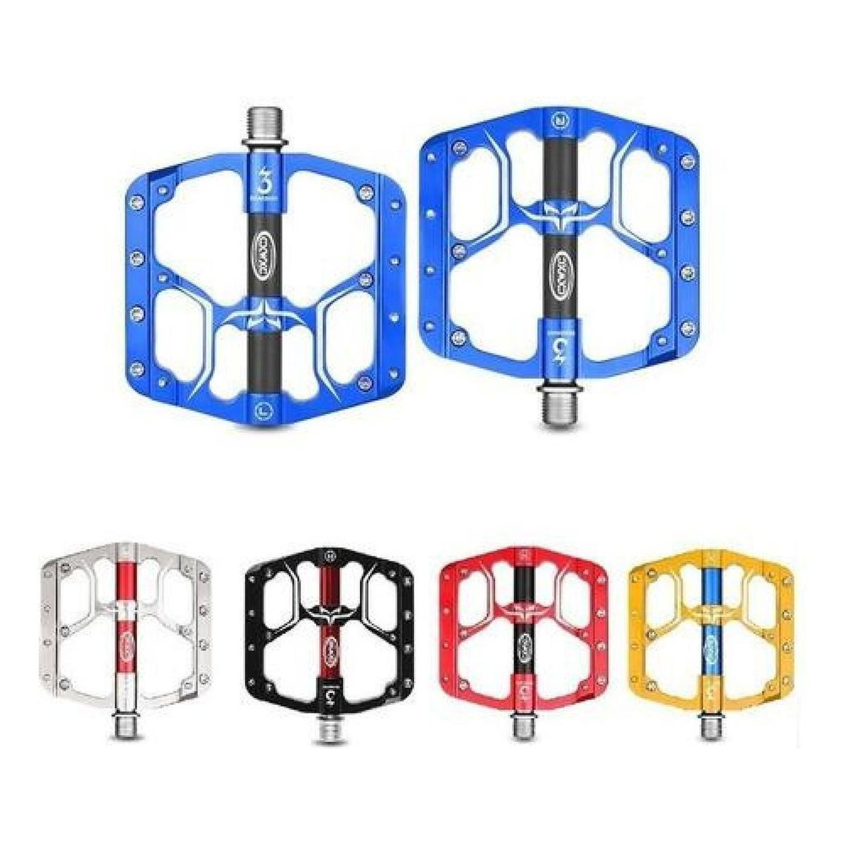 GENERICO - Pedales Plataforma Sellado Alta Calidad Mtb Enduro Downhill - Azul