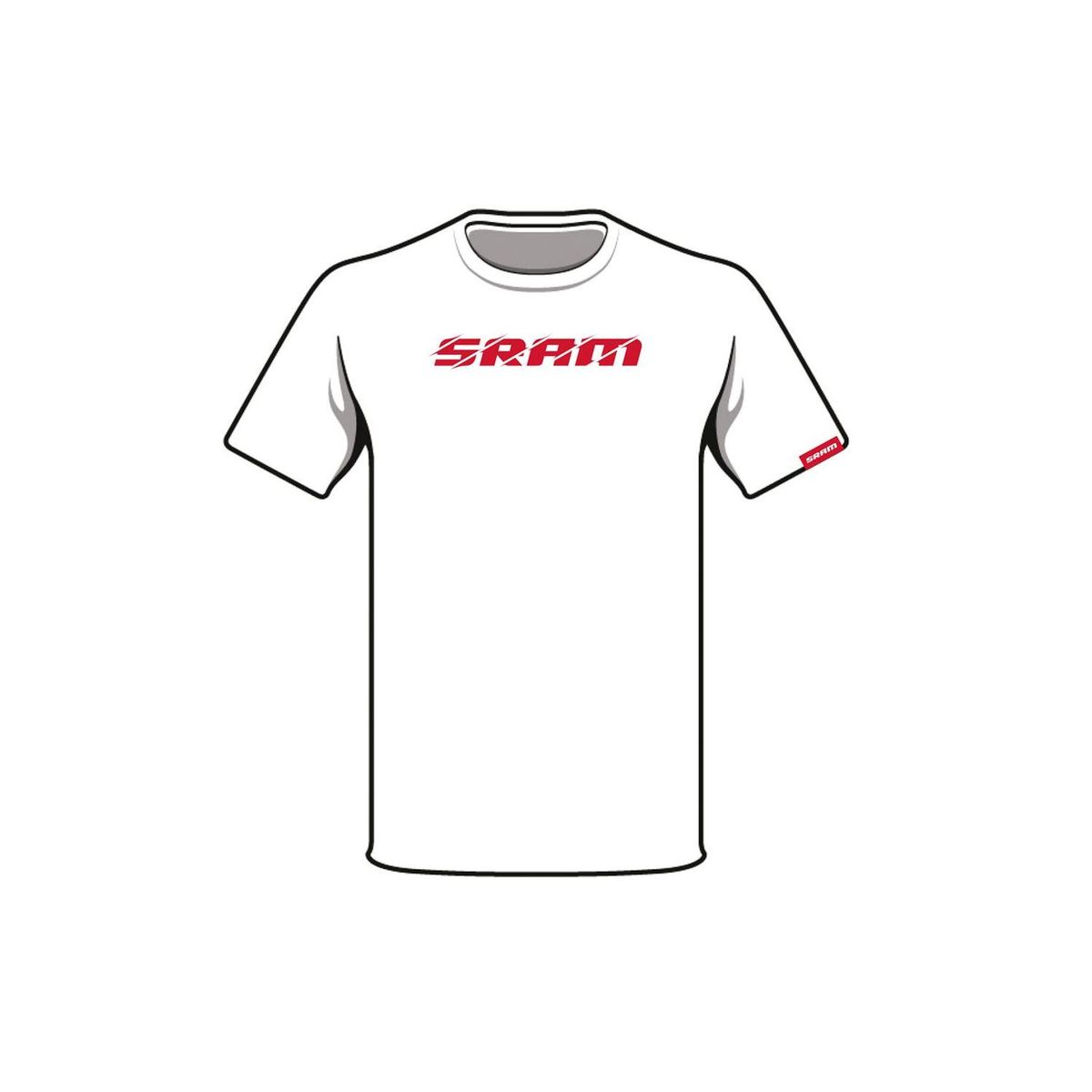SRAM - Polera SRAM Manga Corta Speed Slash Blanco