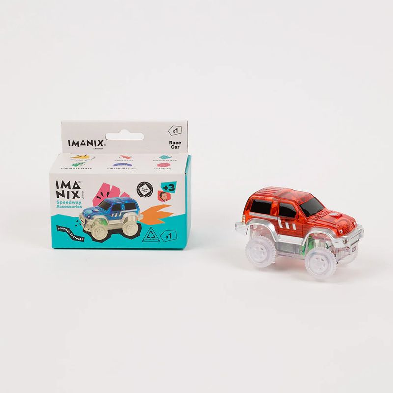 IMANIX - Auto de juguete, Repuesto Pista Rojo Imanix