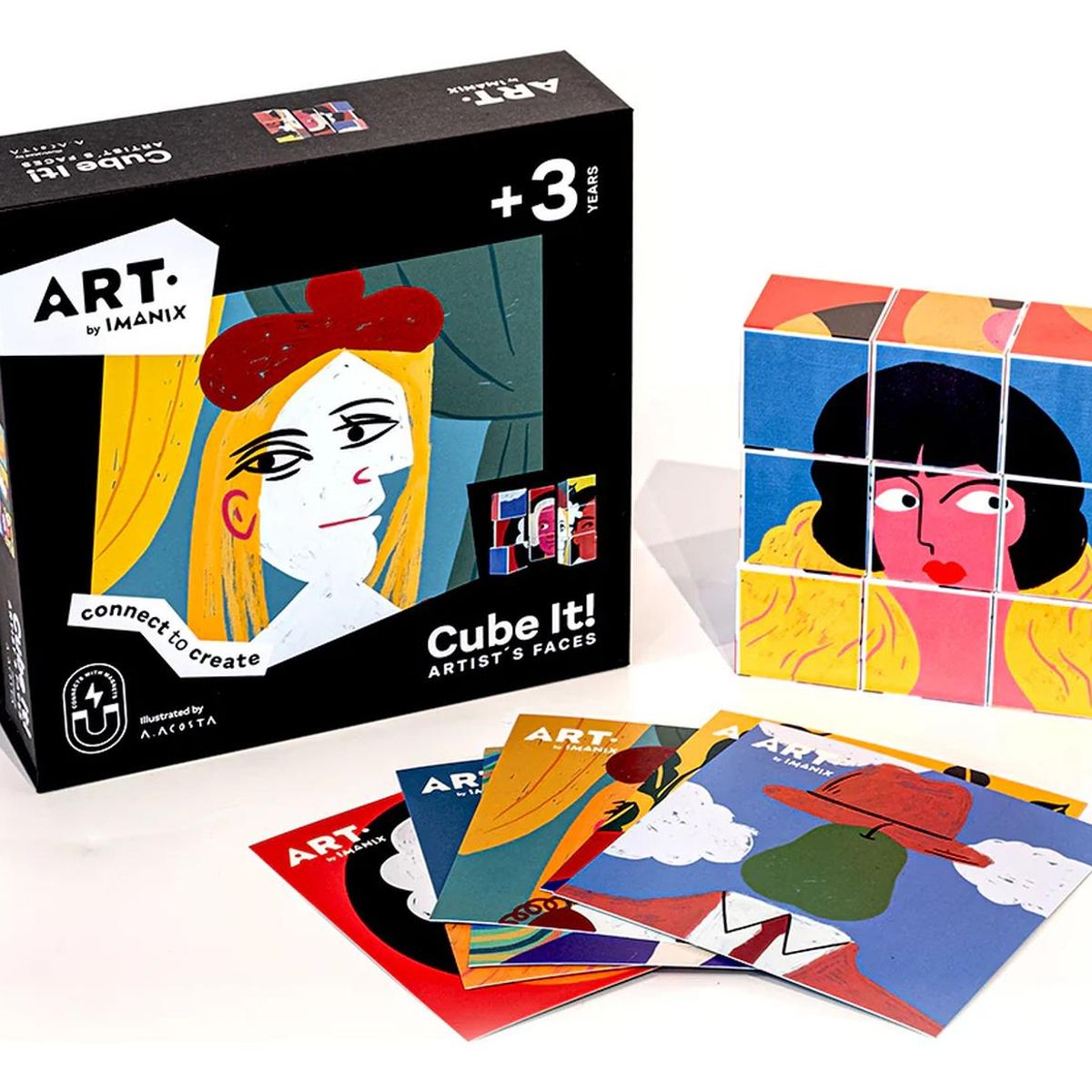 IMANIX - Juego de Memoria Rostros  de Artistas Cube it! Imanix