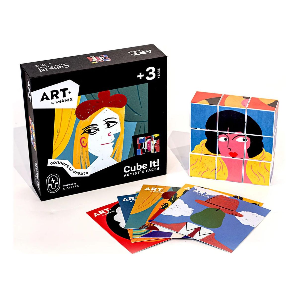 IMANIX - Juego de Memoria Rostros  de Artistas Cube it! Imanix