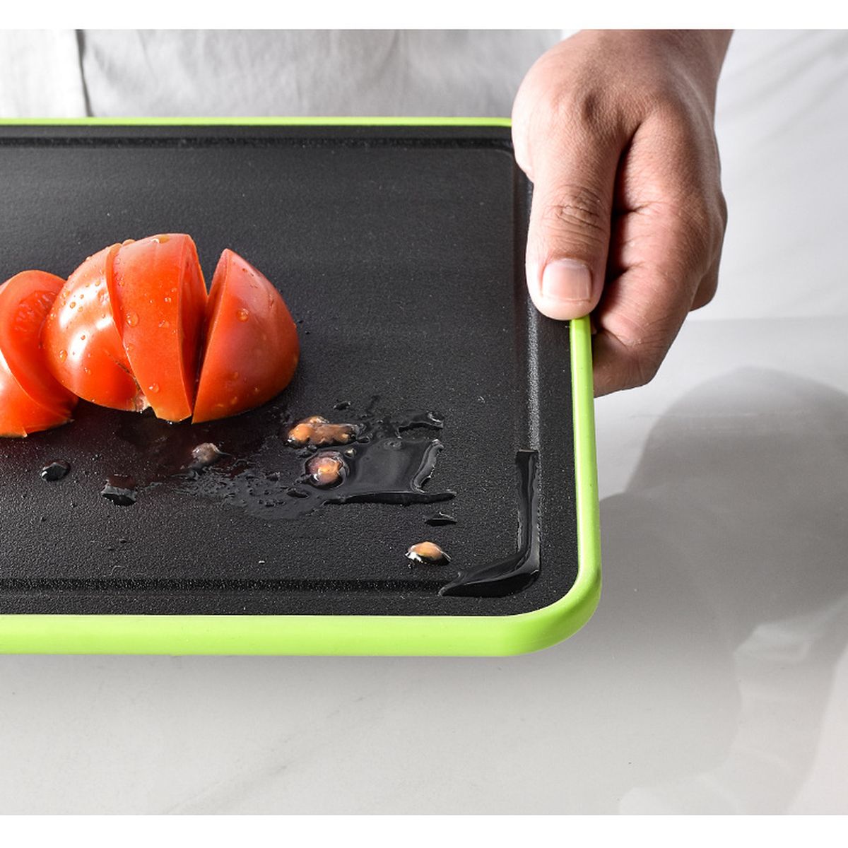 ELEONOR - Tabla de Cortar descongelante doble Cara Con Afila Cuchillos 36cm