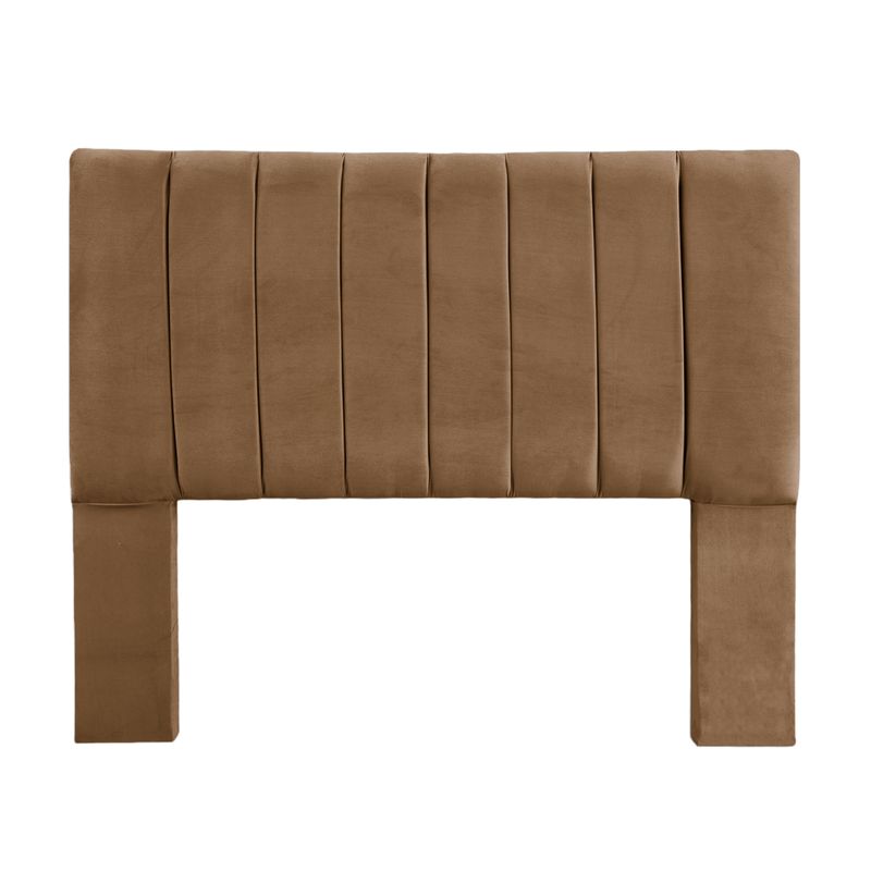 GENERICO - Respaldo De Cama 2 Plazas Tubular Felpa Café