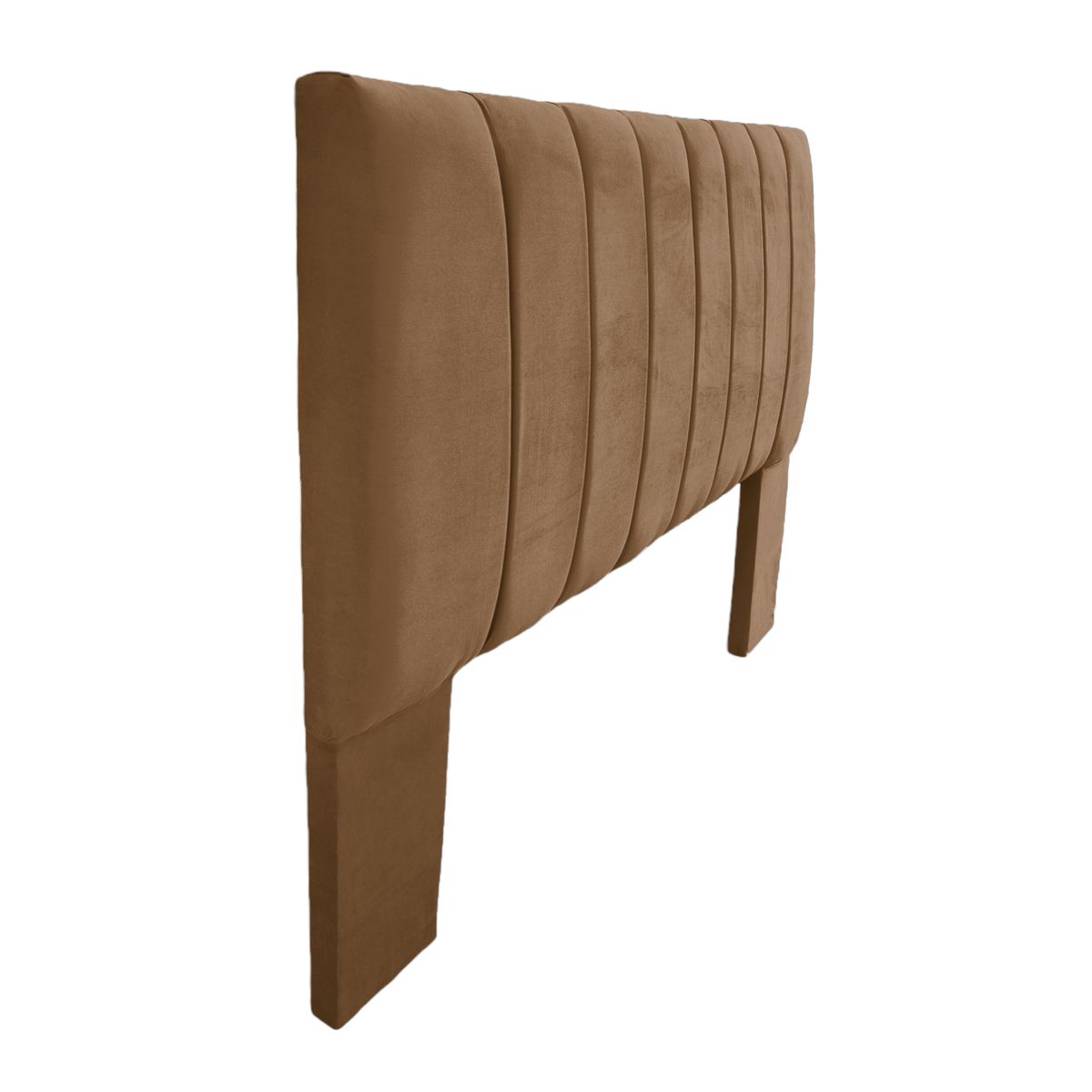 GENERICO - Respaldo De Cama 2 Plazas Tubular Felpa Café