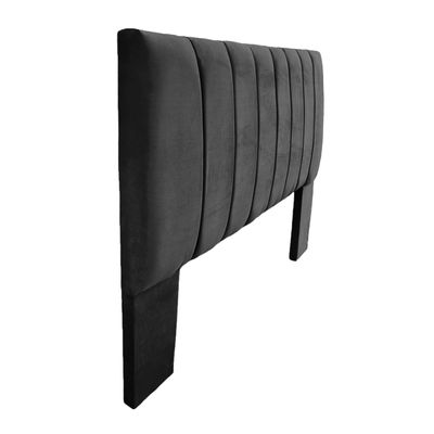 Imagen 2 del producto Respaldo De Cama 2 Plazas Tubular Felpa Negro