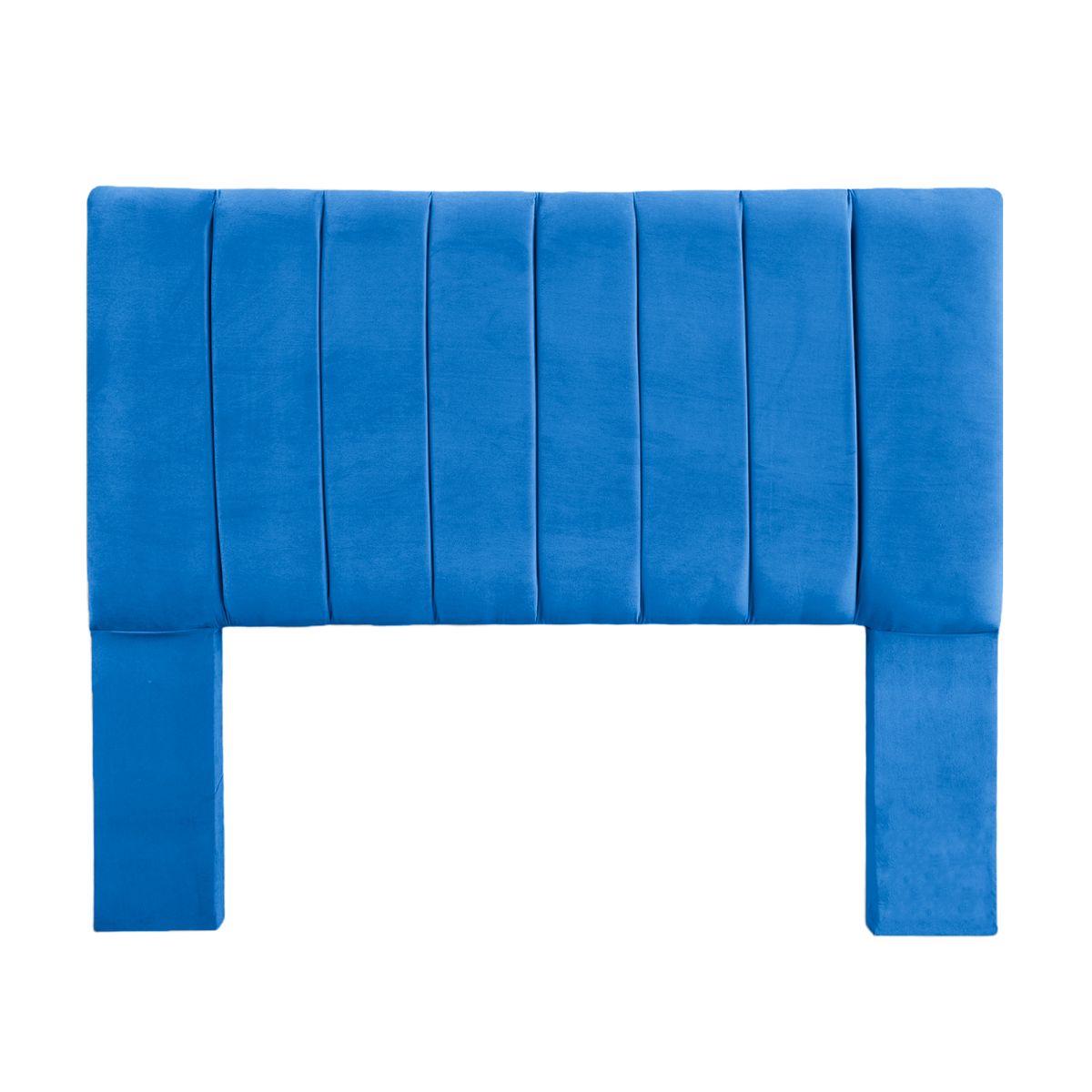 GENERICO - Respaldo De Cama 2 Plazas Tubular Felpa Azul