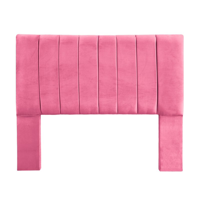 GENERICO - Respaldo De Cama 2 Plazas Tubular  Felpa Rosado