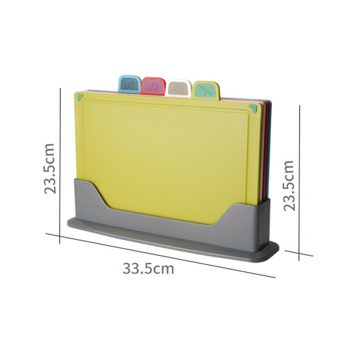 ELEONOR - Juego De 4 Tablas De Cortar De Plástico Colores Multiuso