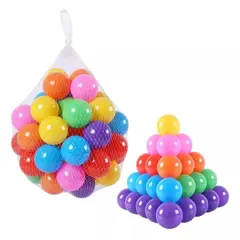 GENERICO - Pack 100 pelotas 7cm de plásticas surtidos piscina, juego