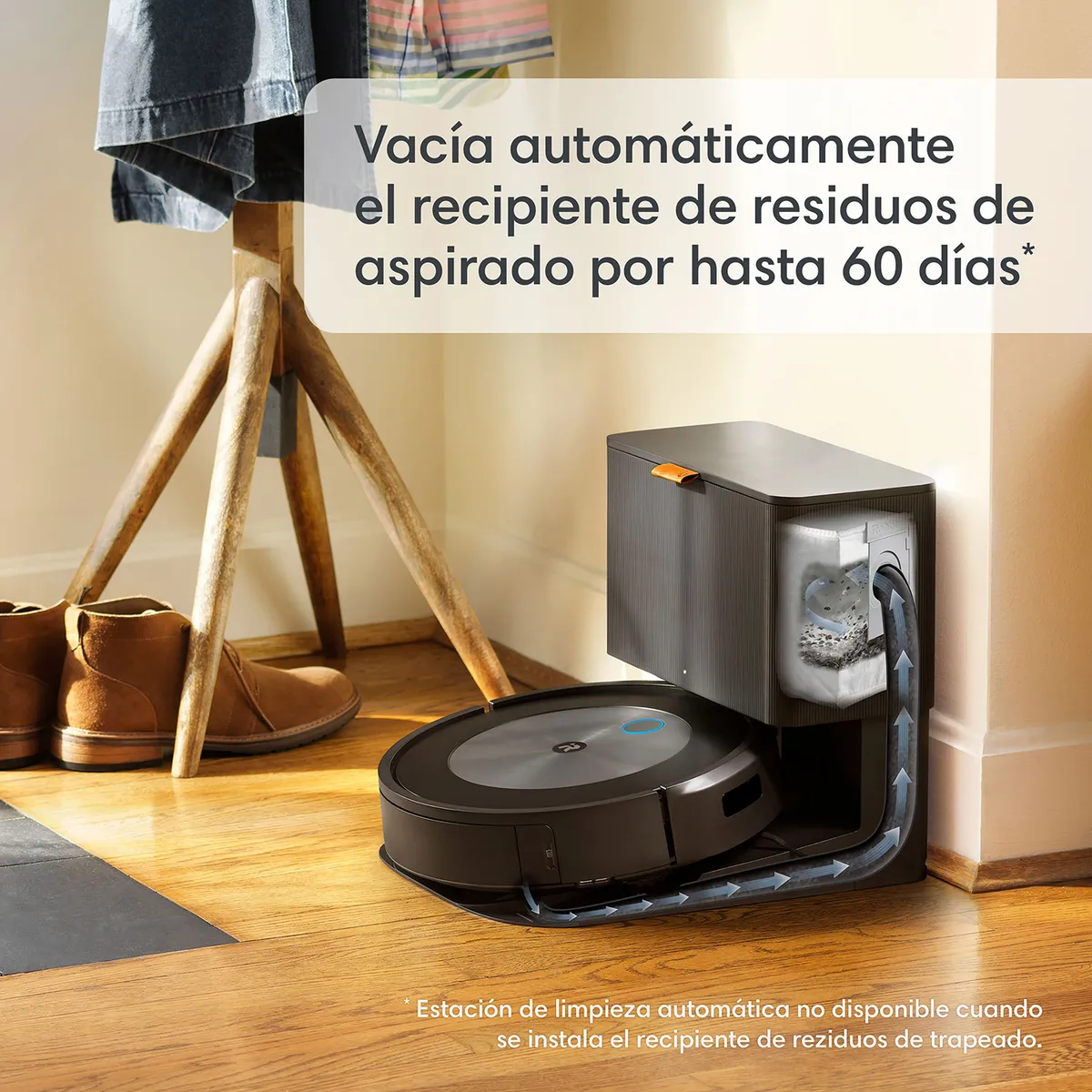IROBOT - Roomba Combo j5+ Nueva Aspiradora y Trapeadora Robot 2 en 1 iRobot