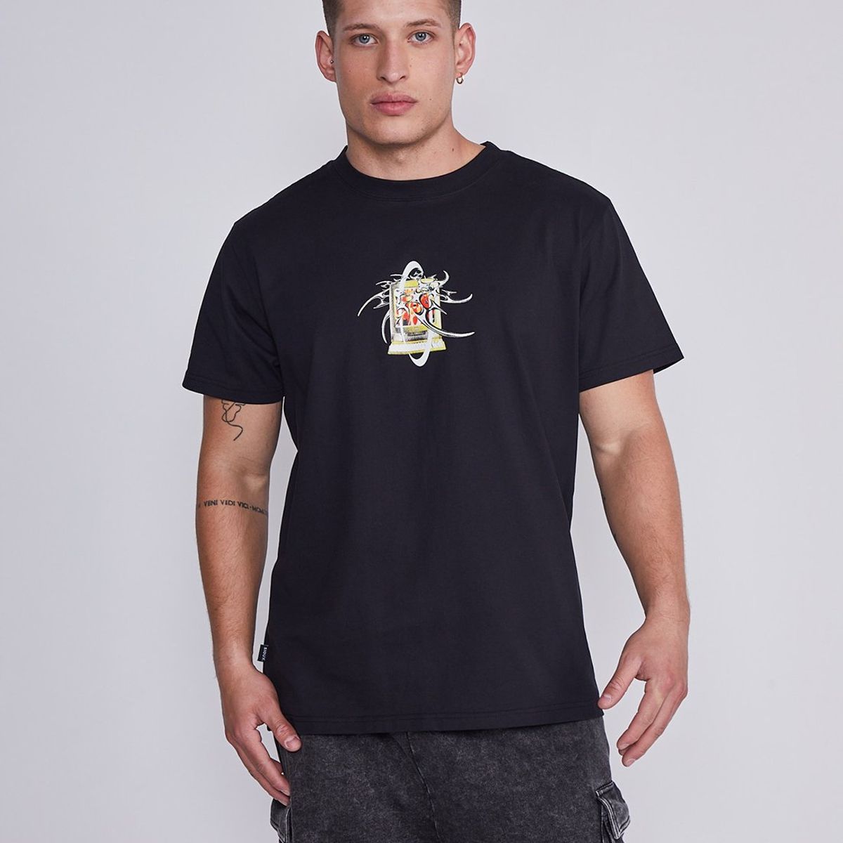 SIOUX - Polera Hombre Negro Week Sioux