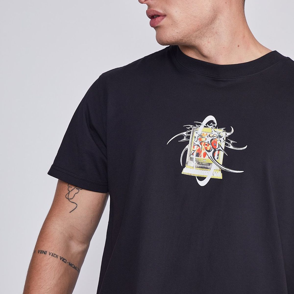 SIOUX - Polera Hombre Negro Week Sioux