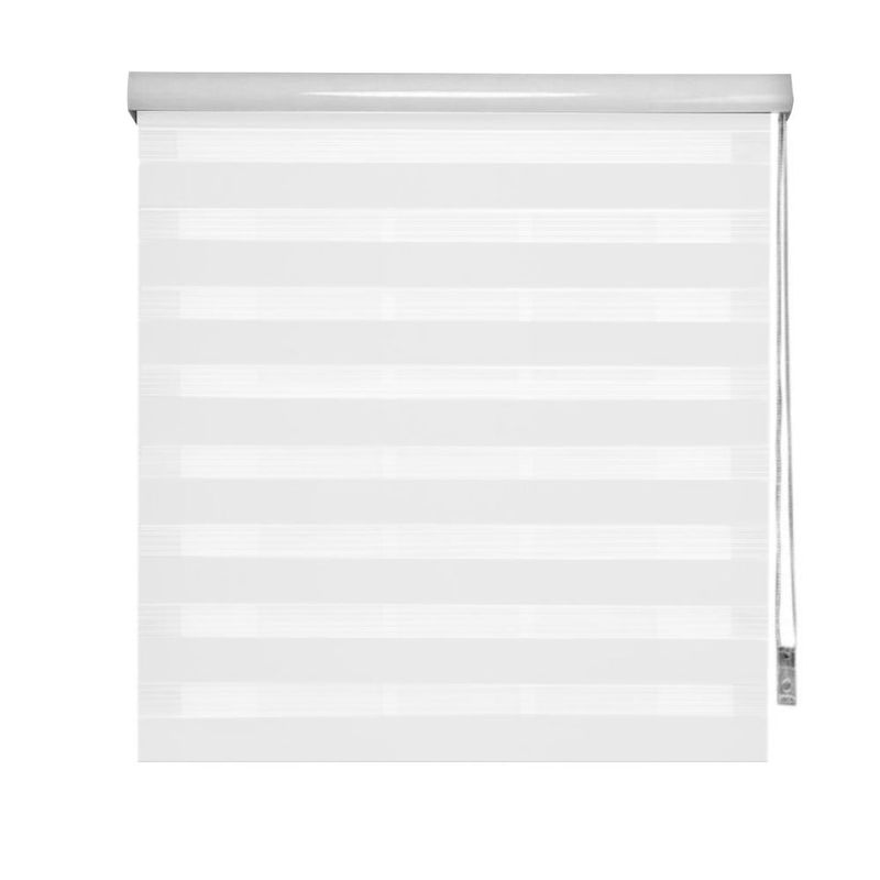 GENERICO - Cortina Roller Duo Zebra Dia Noche 100x200 Cm Blanco