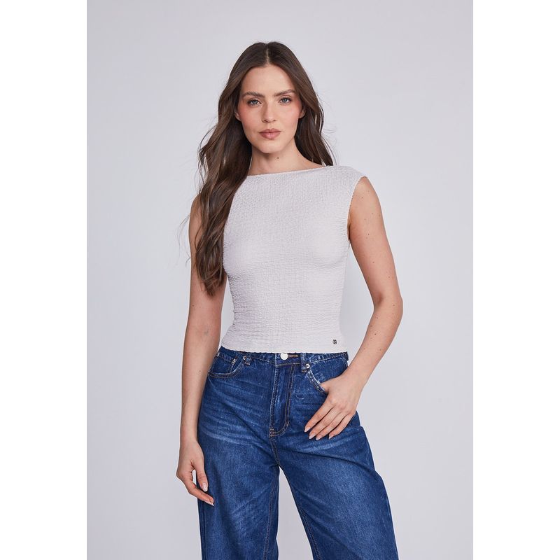 SIOUX - Polera Mujer Crudo Espalda Descubierta Sioux