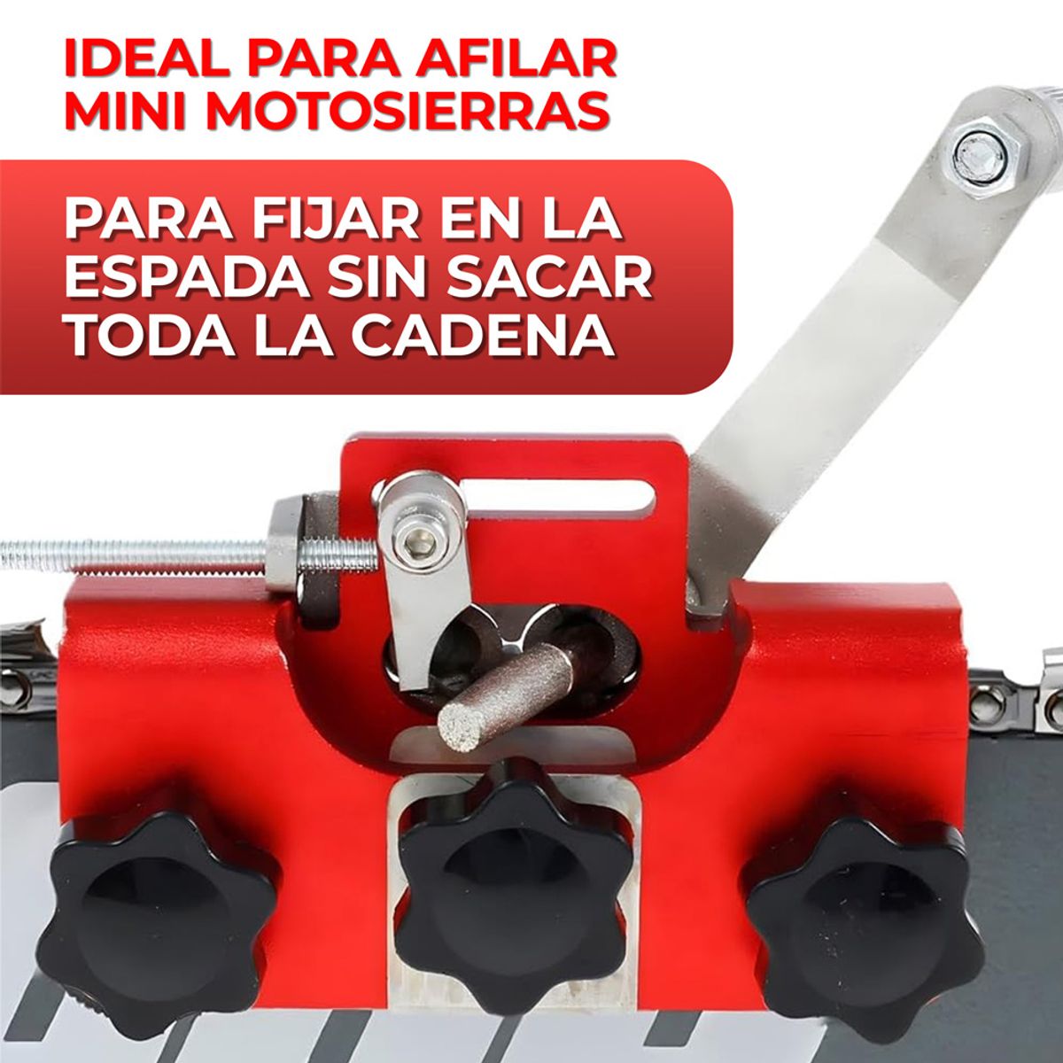 GENERICO - Set 3 Limas Repuestos Afiladora Cadena De Motosierra 4/5/6mm