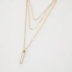 19V69 ITALIA - Collar Doble Dorado Mujer