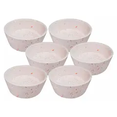 GENERICO - Pocillo Bowl Cuenco Cerámica Beige Con Manchas 104x42mm X6