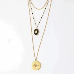 19V69 ITALIA - Collar Doble Dorado Mujer