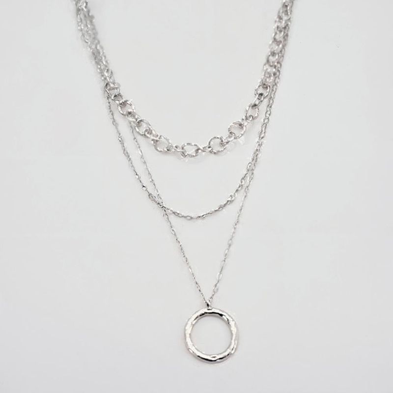 19V69 ITALIA - Collar Doble 19V69 Italia Plateado Mujer - Plateado