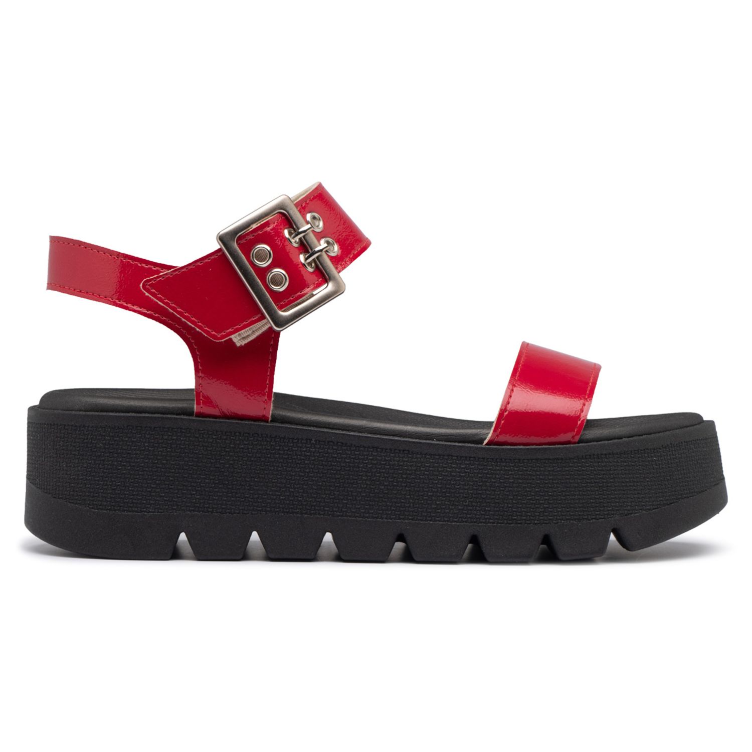 Sandalia Mujer Sandalias Rojas Gacel Bruno Rossi Chalas Rojas