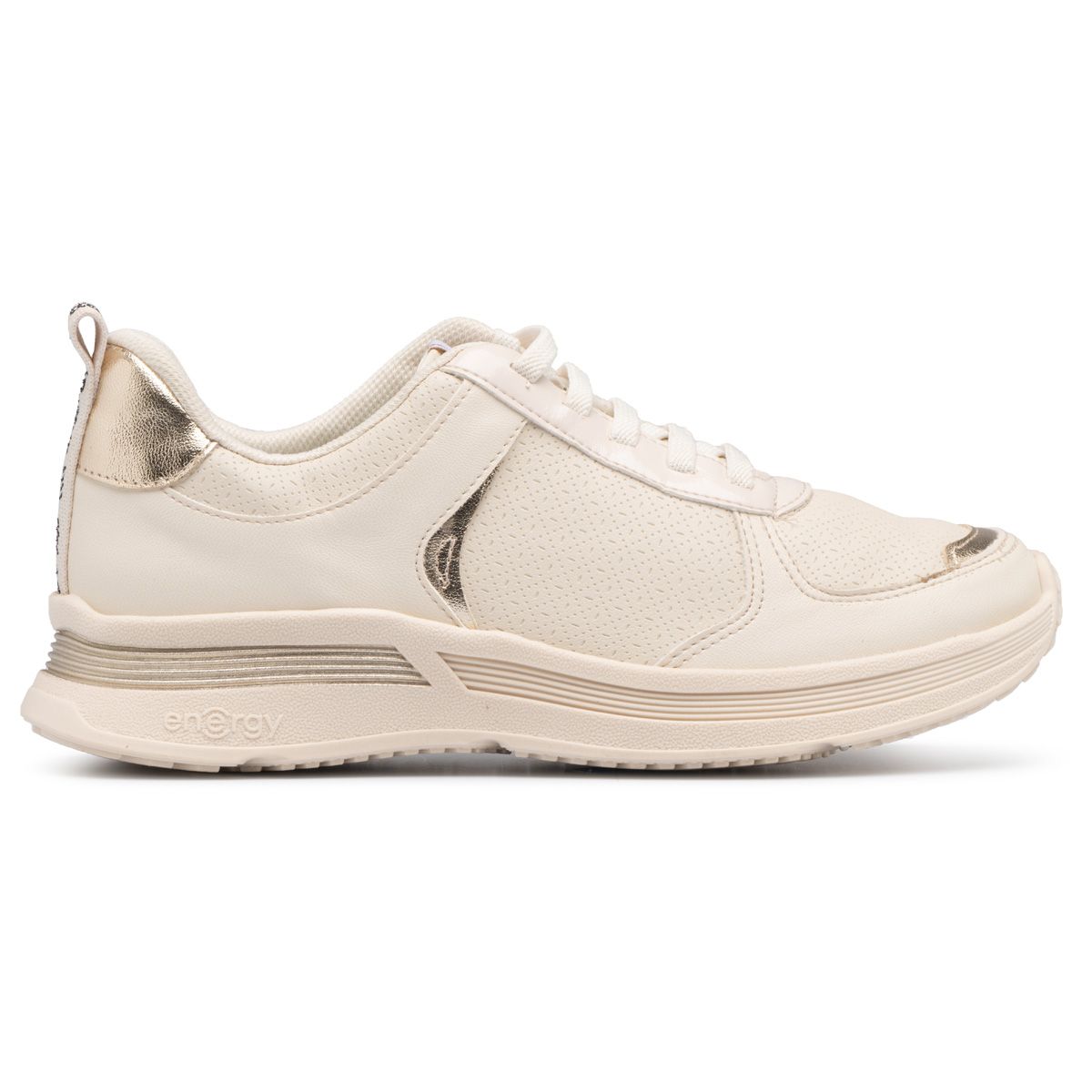 PICCADILLY - Zapatilla Urbana Mujer Natural/Dorado Energy Piccadilly