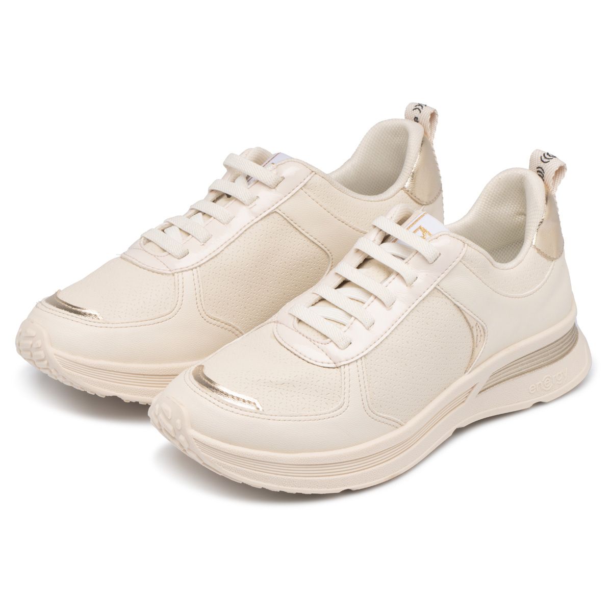 PICCADILLY - Zapatilla Urbana Mujer Natural/Dorado Energy Piccadilly