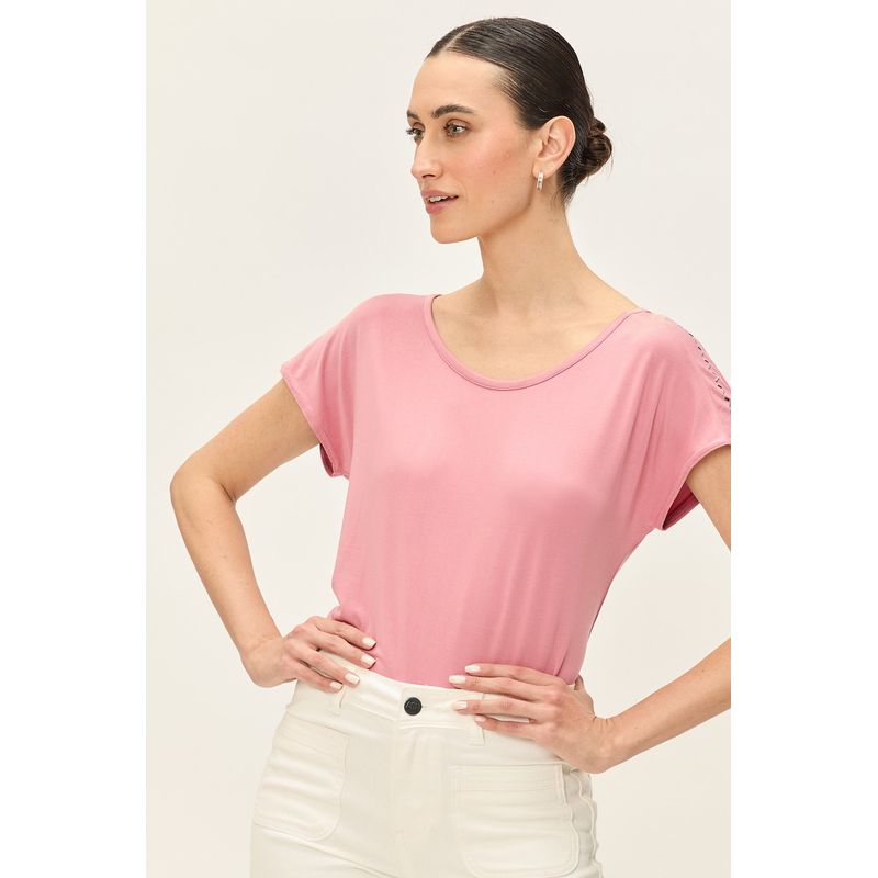 ASH - Polera Manga Corta Rosado Mujer Ash
