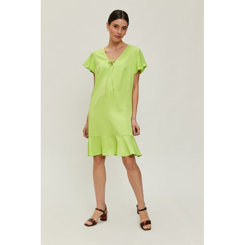 ASH - Vestido Liso Verde Ash