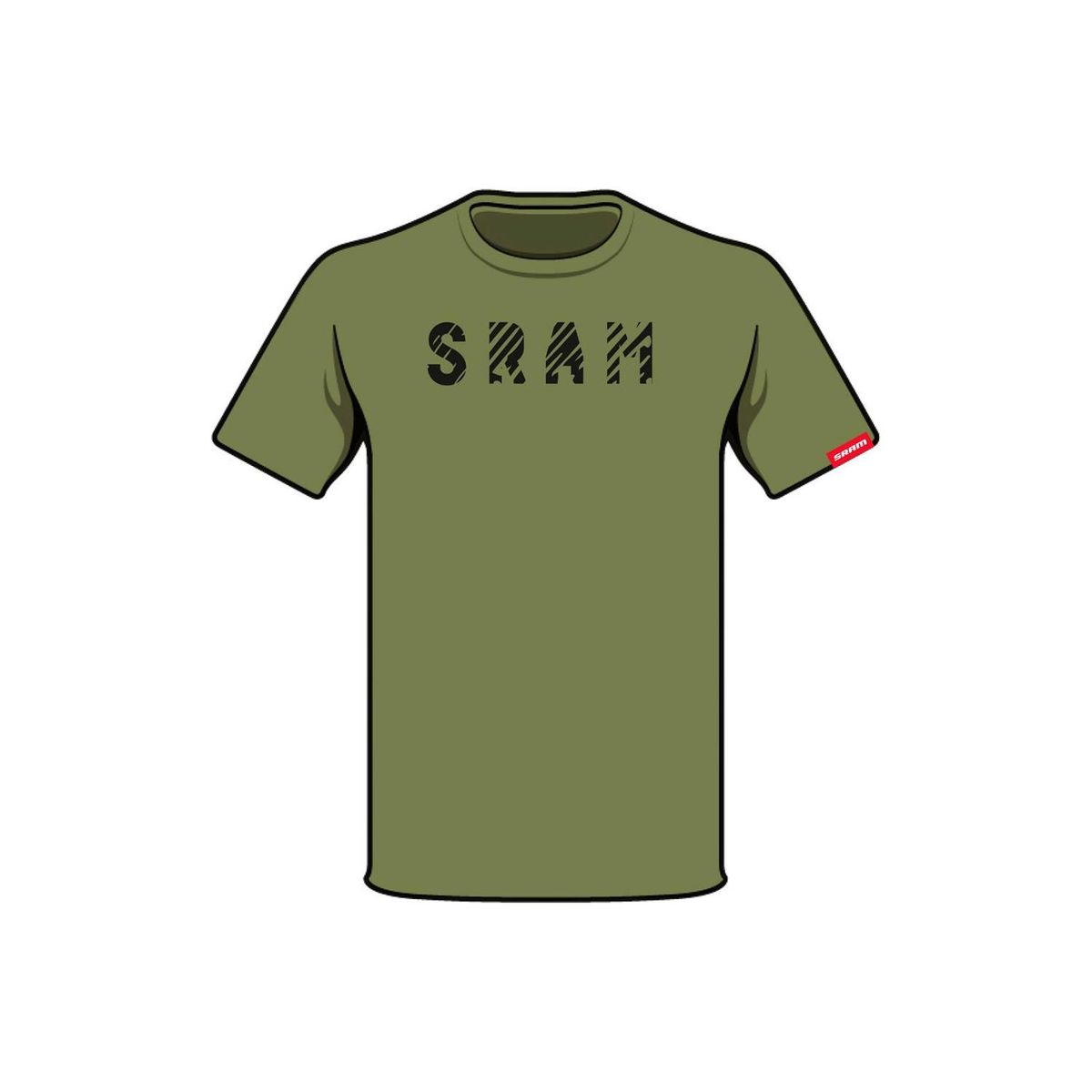 SRAM - Polera SRAM Manga Corta Slash Verde