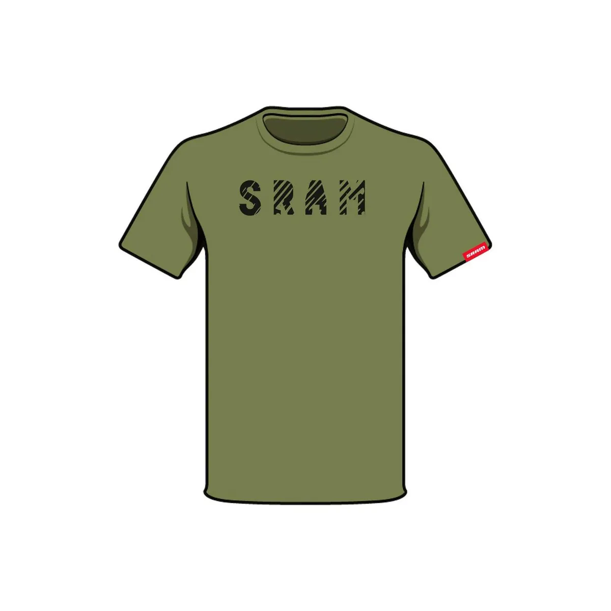 SRAM - Polera SRAM Manga Corta Slash Verde