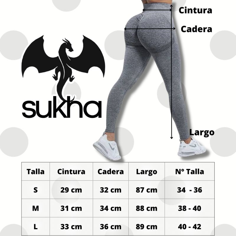 SUKHA - Calzas Leggings Push Up Alta Flare Sukha Negro