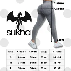 SUKHA - Calzas Leggings Push Up Alta Flare Negro